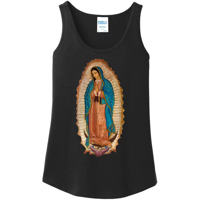 Our Lady De Guadalupe Sant Mary For Christians Catholics Ladies Essential Tank