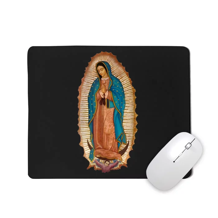 Our Lady De Guadalupe Sant Mary For Christians Catholics Mousepad