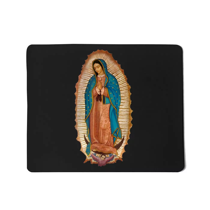 Our Lady De Guadalupe Sant Mary For Christians Catholics Mousepad