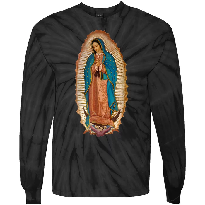 Our Lady De Guadalupe Sant Mary For Christians Catholics Tie-Dye Long Sleeve Shirt