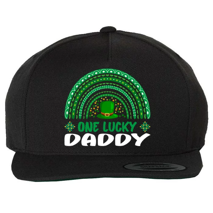 One Lucky Daddy Cute Gift St Patrick's Day Funny For Daddy Gift Wool Snapback Cap