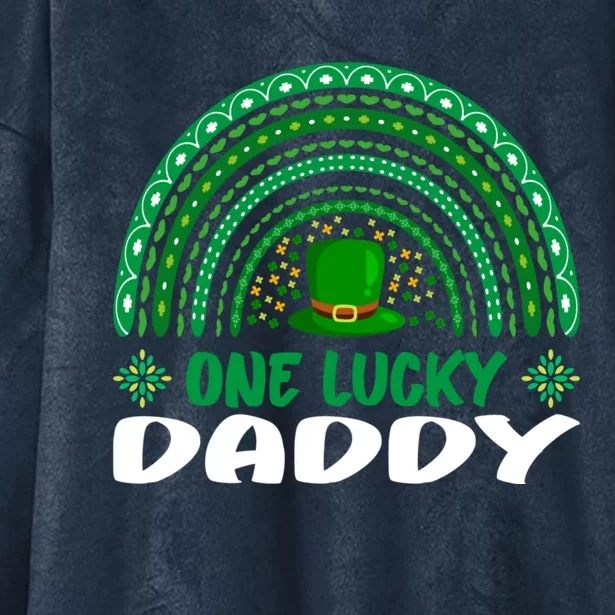 One Lucky Daddy Cute Gift St Patrick's Day Funny For Daddy Gift Hooded Wearable Blanket