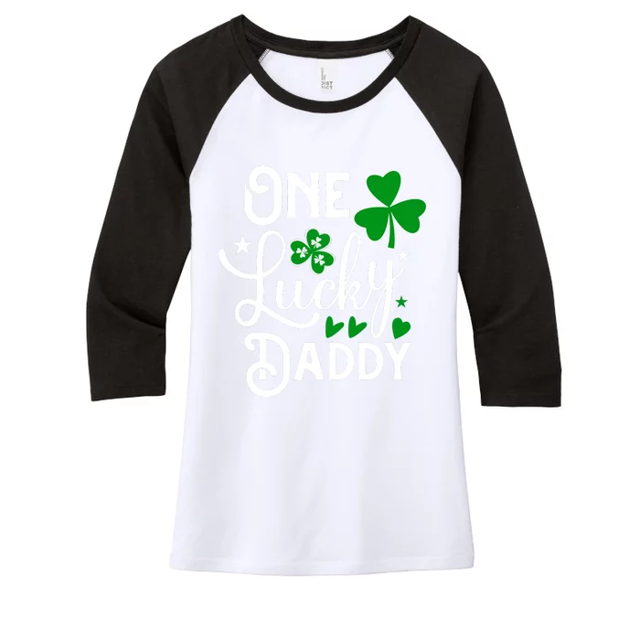 One Lucky Dad Matching Family St Patricks Day Women's Tri-Blend 3/4-Sleeve Raglan Shirt