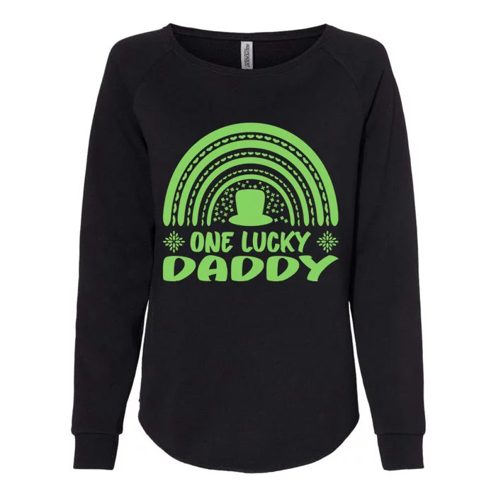 One Lucky Daddy Gift St Patrick's Day Funny For Daddy Gift Womens California Wash Sweatshirt