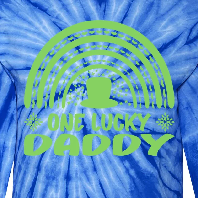 One Lucky Daddy Gift St Patrick's Day Funny For Daddy Gift Tie-Dye Long Sleeve Shirt