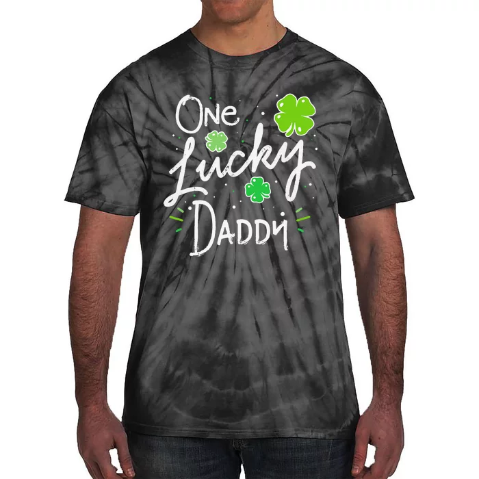 One Lucky Dad Matching St Patricks Day New Daddy Tie-Dye T-Shirt