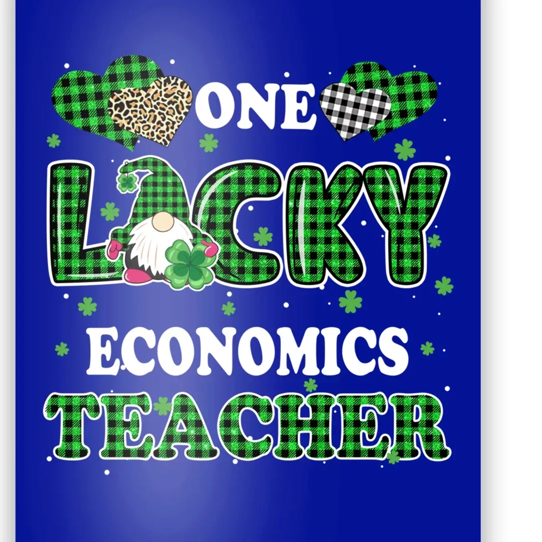 One Lucky Economics Teacher St Patricks Day Gnome Cool Gift Poster