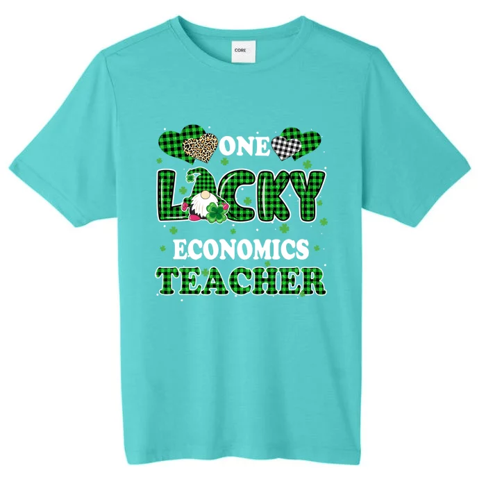 One Lucky Economics Teacher St Patricks Day Gnome Cool Gift ChromaSoft Performance T-Shirt