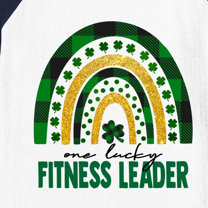 One Lucky Fitness Leader Rainbow St Patricks Day Shamrock Gift Baseball Sleeve Shirt