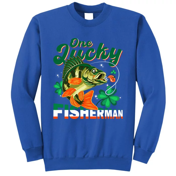 One Lucky Fisher Fisher Anglers St Patrick's Day Gift Tall Sweatshirt