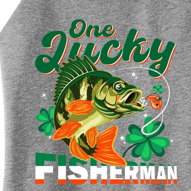 One Lucky Fisher Fisher Anglers St Patrick's Day Gift Women’s Perfect Tri Rocker Tank