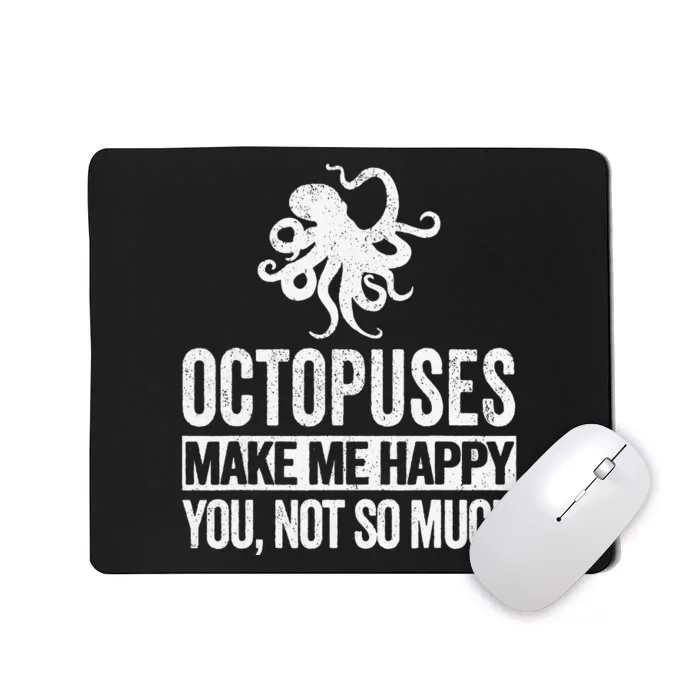 Octopus Lover Funny Octopus Quote Retro Mousepad