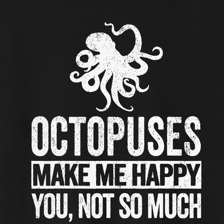 Octopus Lover Funny Octopus Quote Retro Women's Crop Top Tee