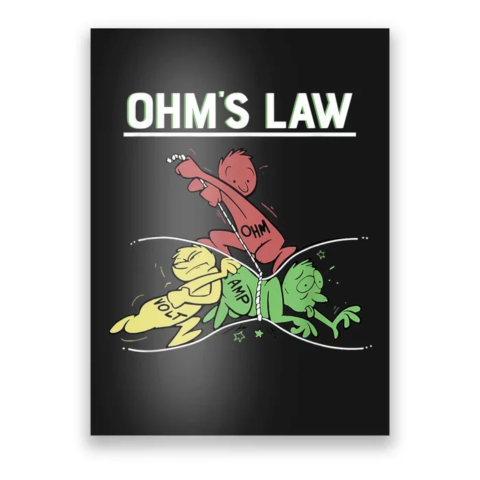 Ohms Law Funny Shirt.Electrical Electronics Engineer Funny T TShirt Poster