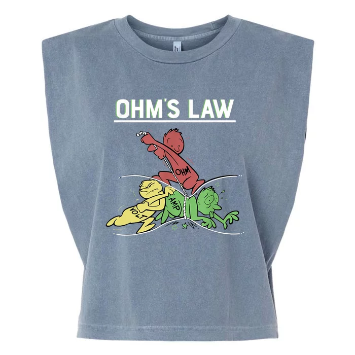 Ohms Law Funny Shirt.Electrical Electronics Engineer Funny T TShirt Garment-Dyed Women's Muscle Tee