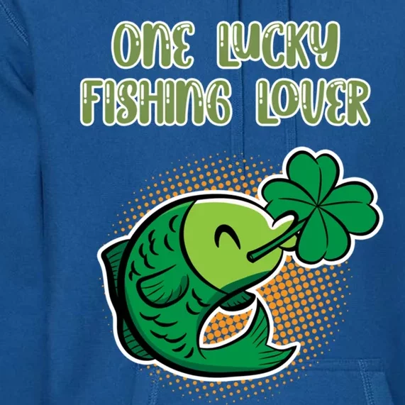 One Lucky Fishing Lover St Patricks Day Irish Green Graphic Cute Gift Premium Hoodie