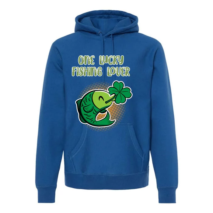 One Lucky Fishing Lover St Patricks Day Irish Green Graphic Cute Gift Premium Hoodie