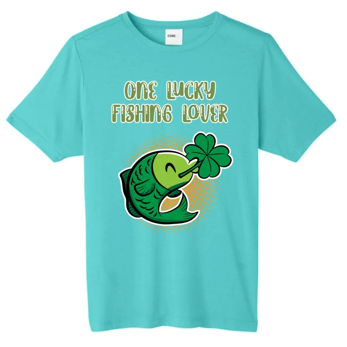 One Lucky Fishing Lover St Patricks Day Irish Green Graphic Cute Gift ChromaSoft Performance T-Shirt