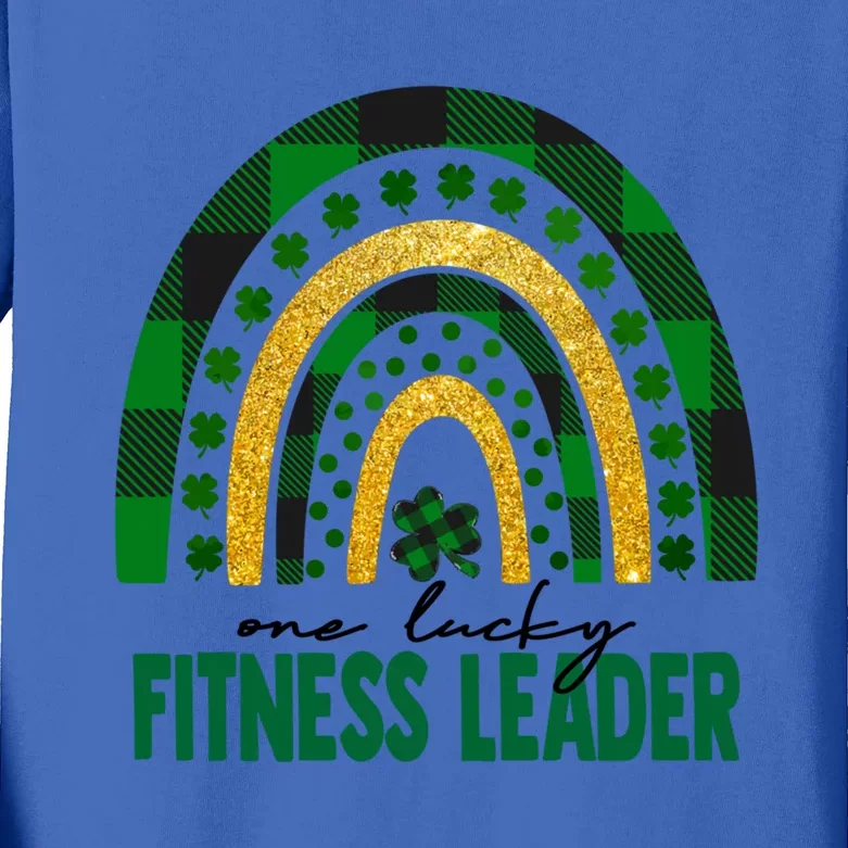 One Lucky Fitness Leader Rainbow St Patricks Day Shamrock Cute Gift Kids Long Sleeve Shirt