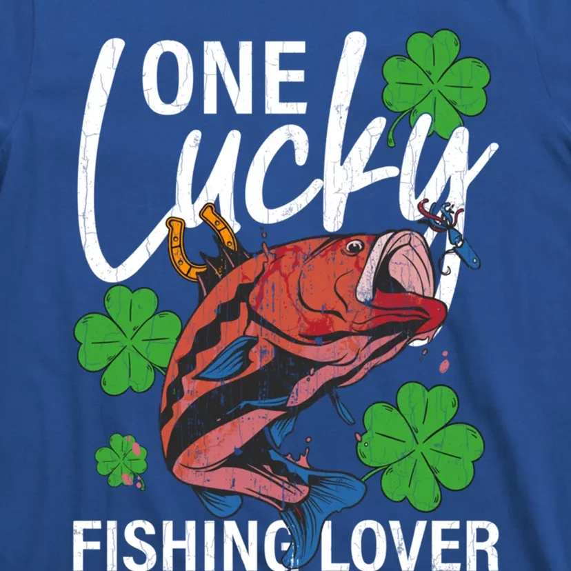 One Lucky Fishing Lover Funny Saint Patricks Day Graphic Gift T-Shirt