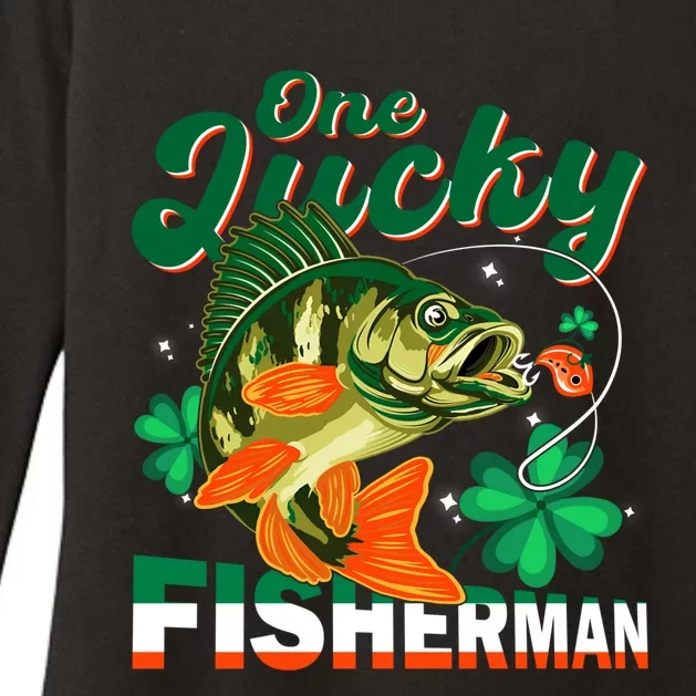 One Lucky Fisher Fisher Anglers St Patrick's Day Gift Womens CVC Long Sleeve Shirt