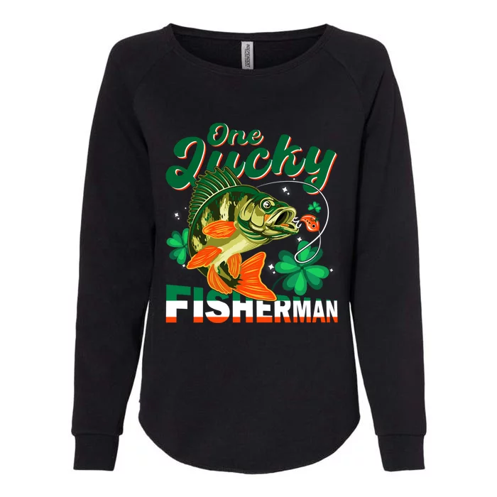 One Lucky Fisher Fisher Anglers St Patrick's Day Gift Womens California Wash Sweatshirt