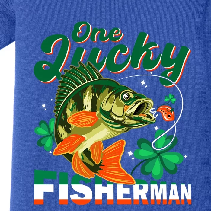 One Lucky Fisher Fisher Anglers St Patrick's Day Gift Baby Bodysuit