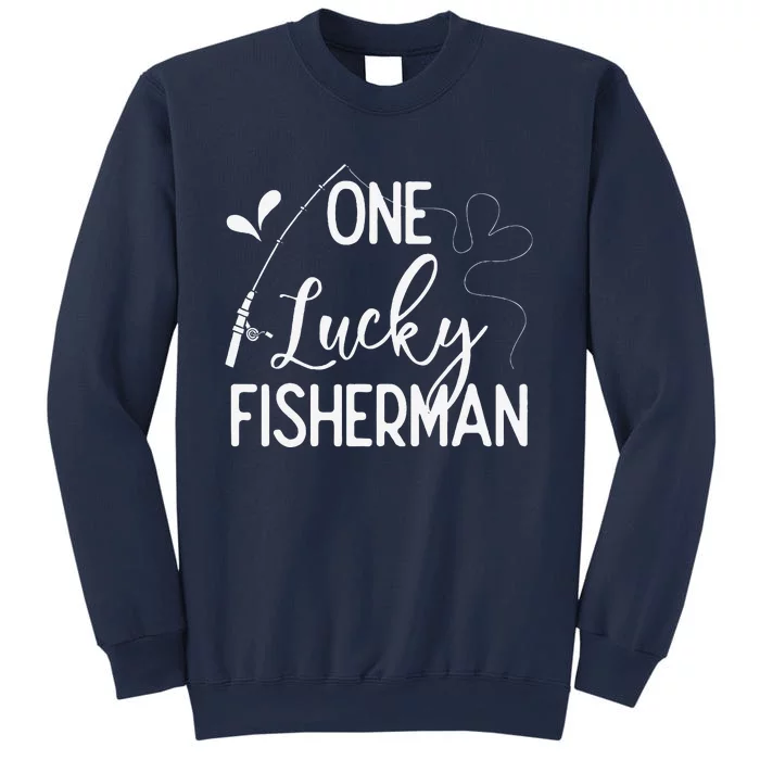 One Lucky Fisherman Couple Fishing Fishers Matching Gift Sweatshirt