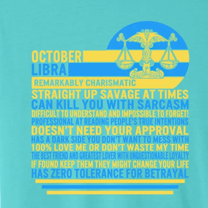 October Libra Facts Zodiac Sign Sunflower Astrology Lover Gift ChromaSoft Performance T-Shirt