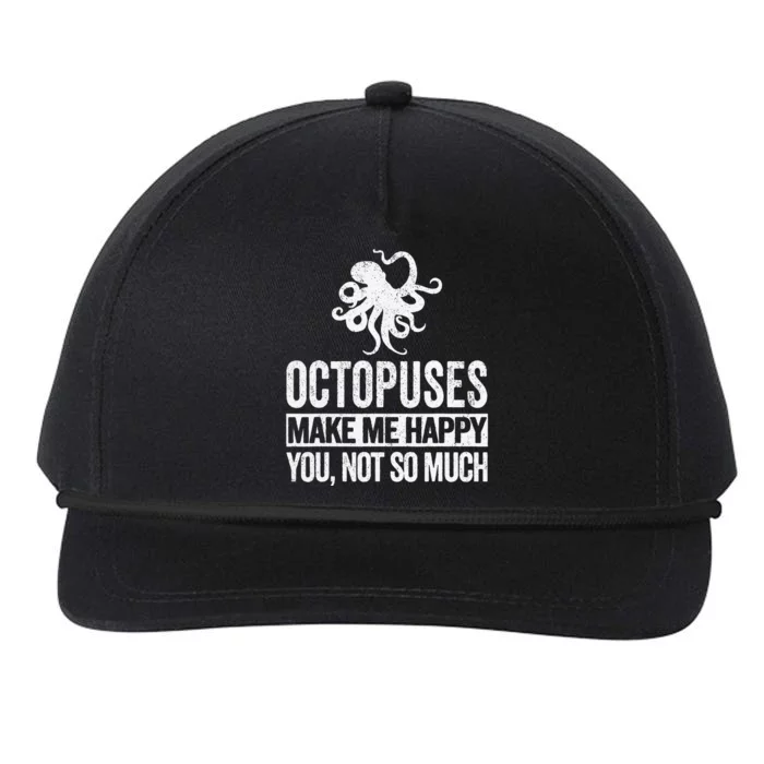 Octopus Lover Funny Octopus Snapback Five-Panel Rope Hat