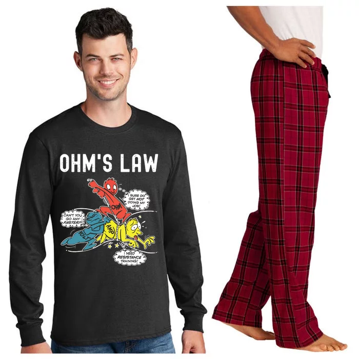 Ohms Law Funny Electricity Explained Electrical Engineer Long Sleeve Pajama Set