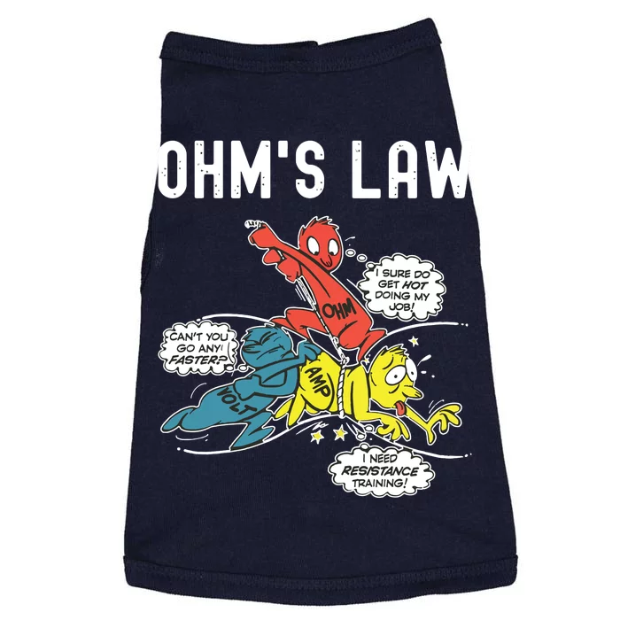 Ohms Law Funny Electricity Explained Electrical Engineer Doggie Tank