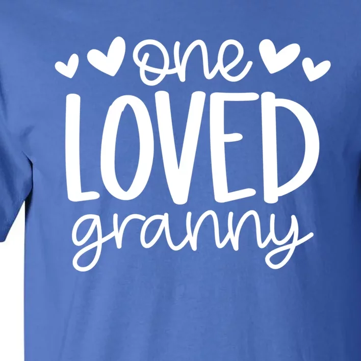 One Loved Granny Funny Hearts Love Granny Valentine's Day Cool Gift Tall T-Shirt