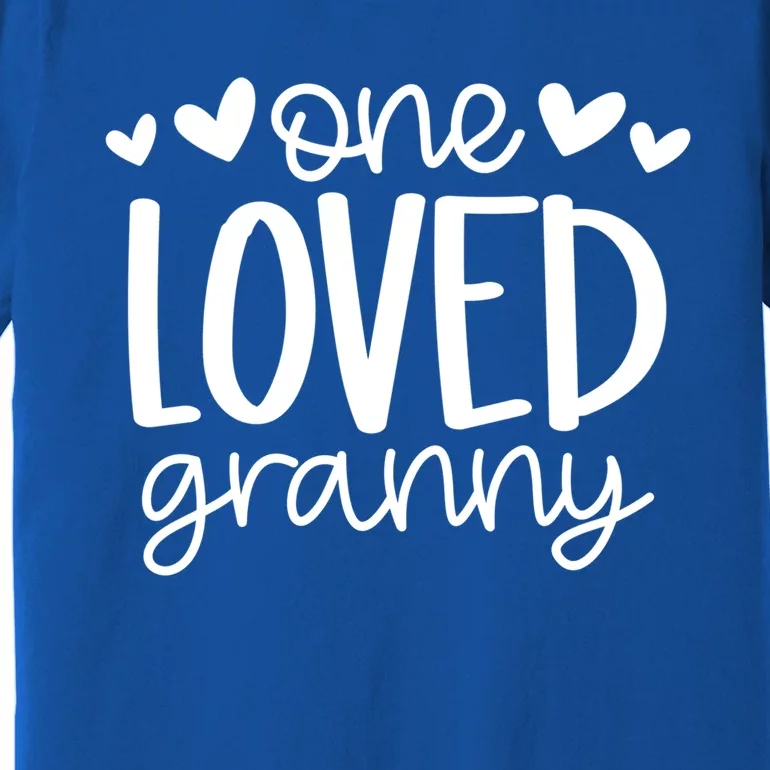 One Loved Granny Funny Hearts Love Granny Valentine's Day Cool Gift Premium T-Shirt