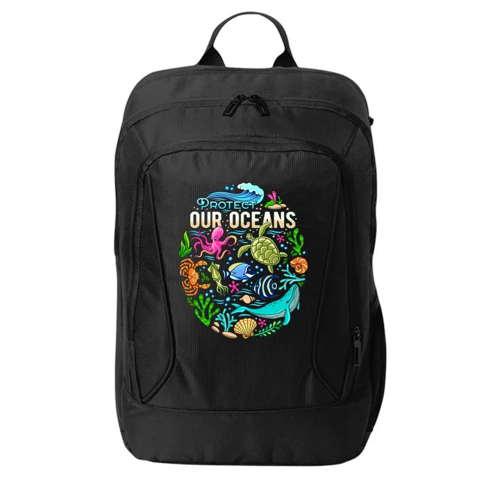 Ocean Lover Gift Sea Life Protect Our Ocean Gift City Backpack