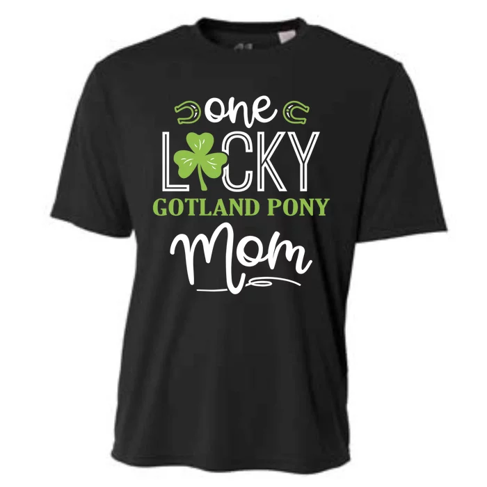 One Lucky Gotland Pony Horse Mom Irish Horseback Riding Funny Gift Cooling Performance Crew T-Shirt