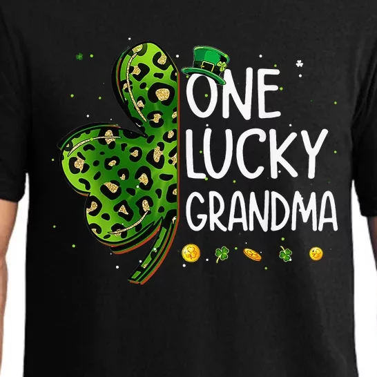 One Lucky Grandma Irish Shamrock St Patricks Day Fun Family Pajama Set