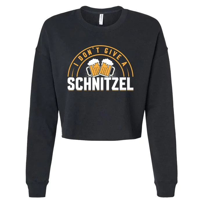 Oktoberfest LetS Get Schnitzel Faced Graphic Cropped Pullover Crew