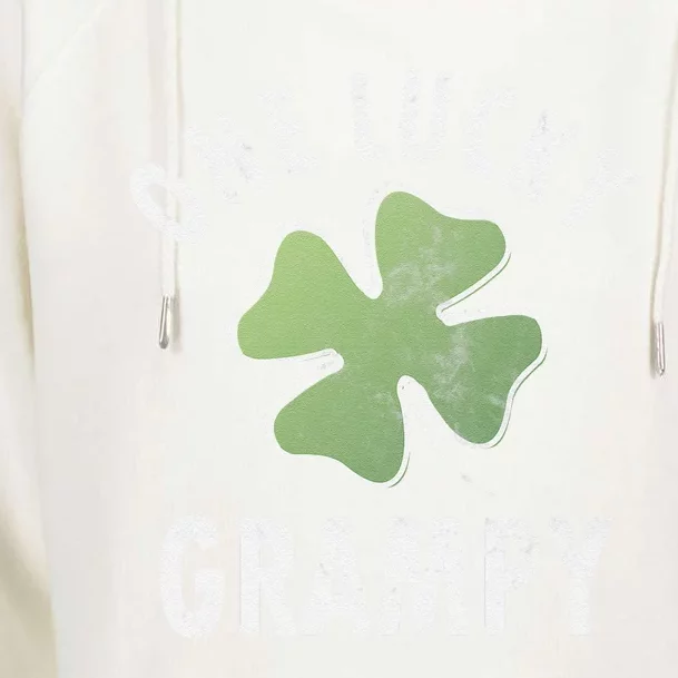 One Lucky Grampy Funny Saint Patricks Day Gift Womens Funnel Neck Pullover Hood