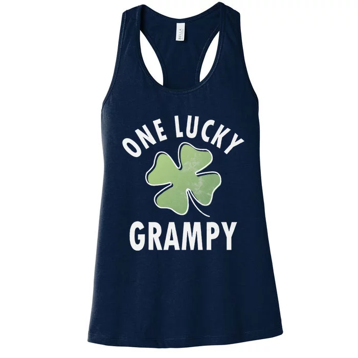 One Lucky Grampy Funny Saint Patricks Day Gift Women's Racerback Tank