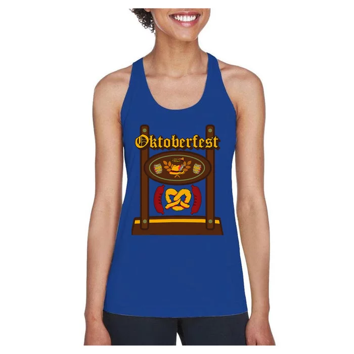 Oktoberfest Lederhosen Halloween German Women's Racerback Tank