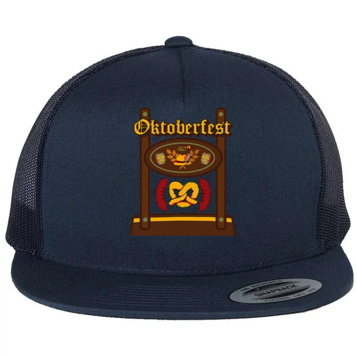 Oktoberfest Lederhosen Halloween German Flat Bill Trucker Hat