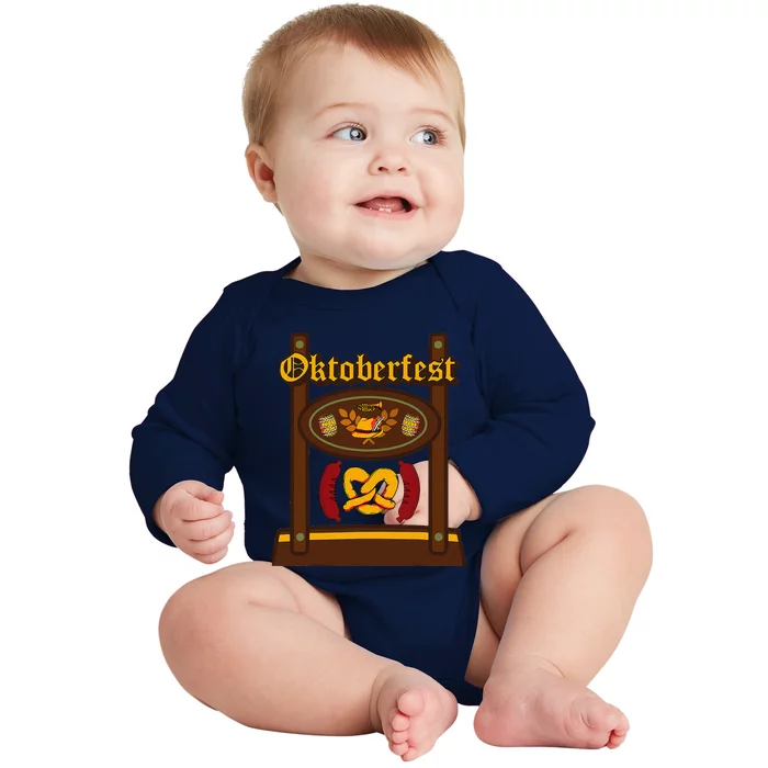 Oktoberfest Lederhosen Halloween German Baby Long Sleeve Bodysuit