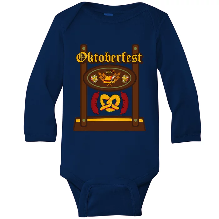 Oktoberfest Lederhosen Halloween German Baby Long Sleeve Bodysuit