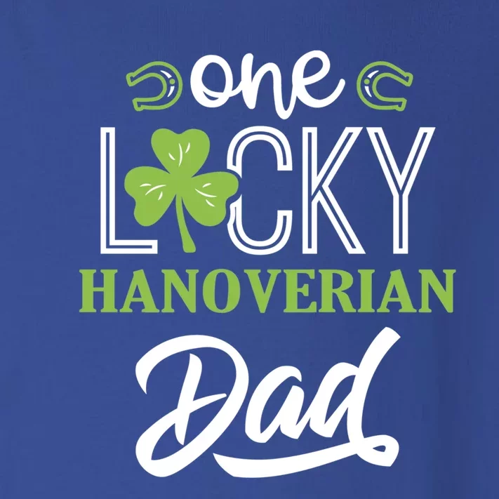 One Lucky Hanoverian Horse Dad Irish Horseback Riding Gift Toddler Long Sleeve Shirt