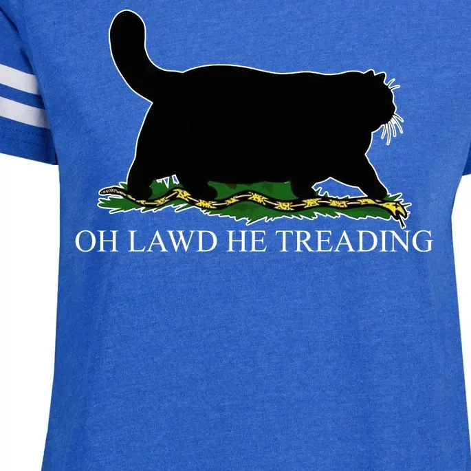 Oh Lawd He Treading Enza Ladies Jersey Football T-Shirt