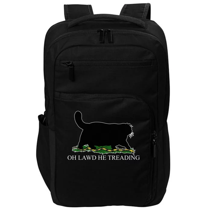 Oh Lawd He Treading Funny Cat Snake Impact Tech Backpack