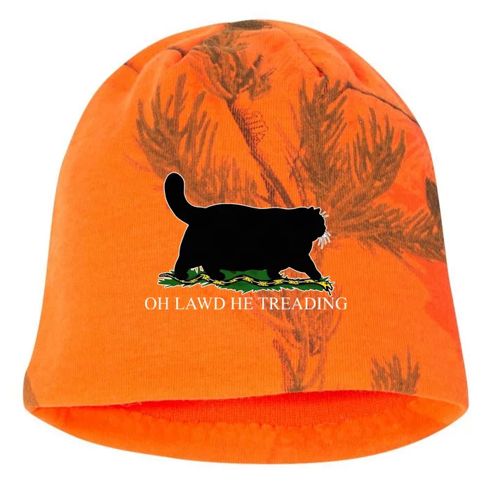 Oh Lawd He Treading Funny Cat Snake Kati - Camo Knit Beanie