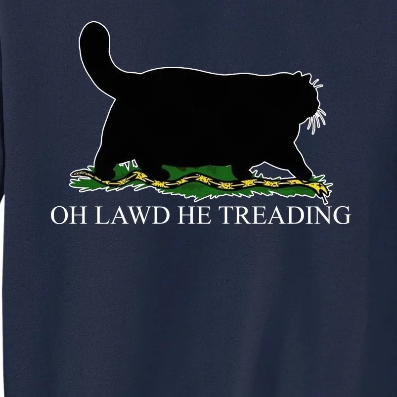 Oh Lawd He Treading Funny Cat Snake Tall Sweatshirt