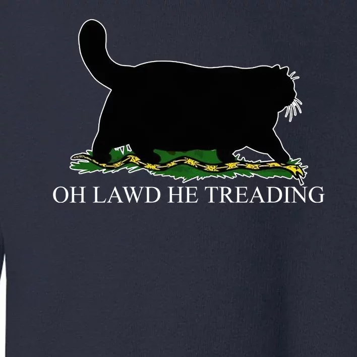 Oh Lawd He Treading Funny Cat Snake Toddler Sweatshirt